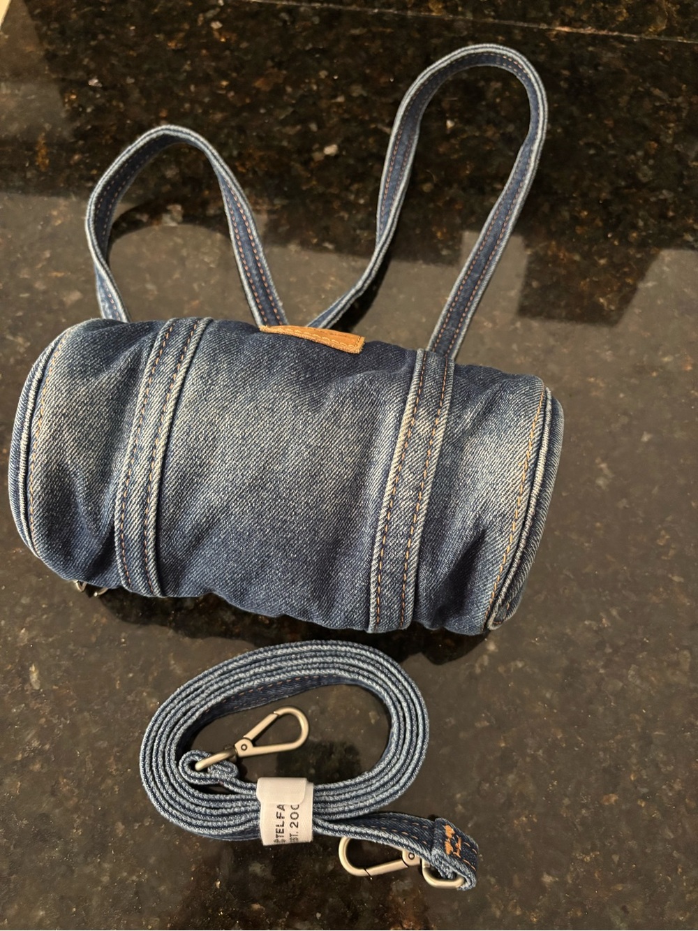 Telfar Azalea Denim Barrel Crossbody Bag - Small - Picture 4 of 7